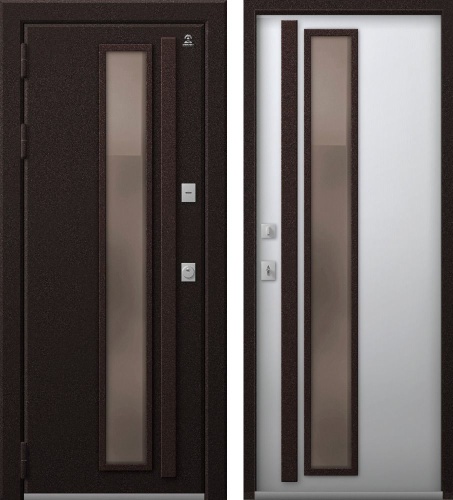 Центурион Т-14-2026 Шоколад муар-Кашемир белый (терморазрыв со стеклом)